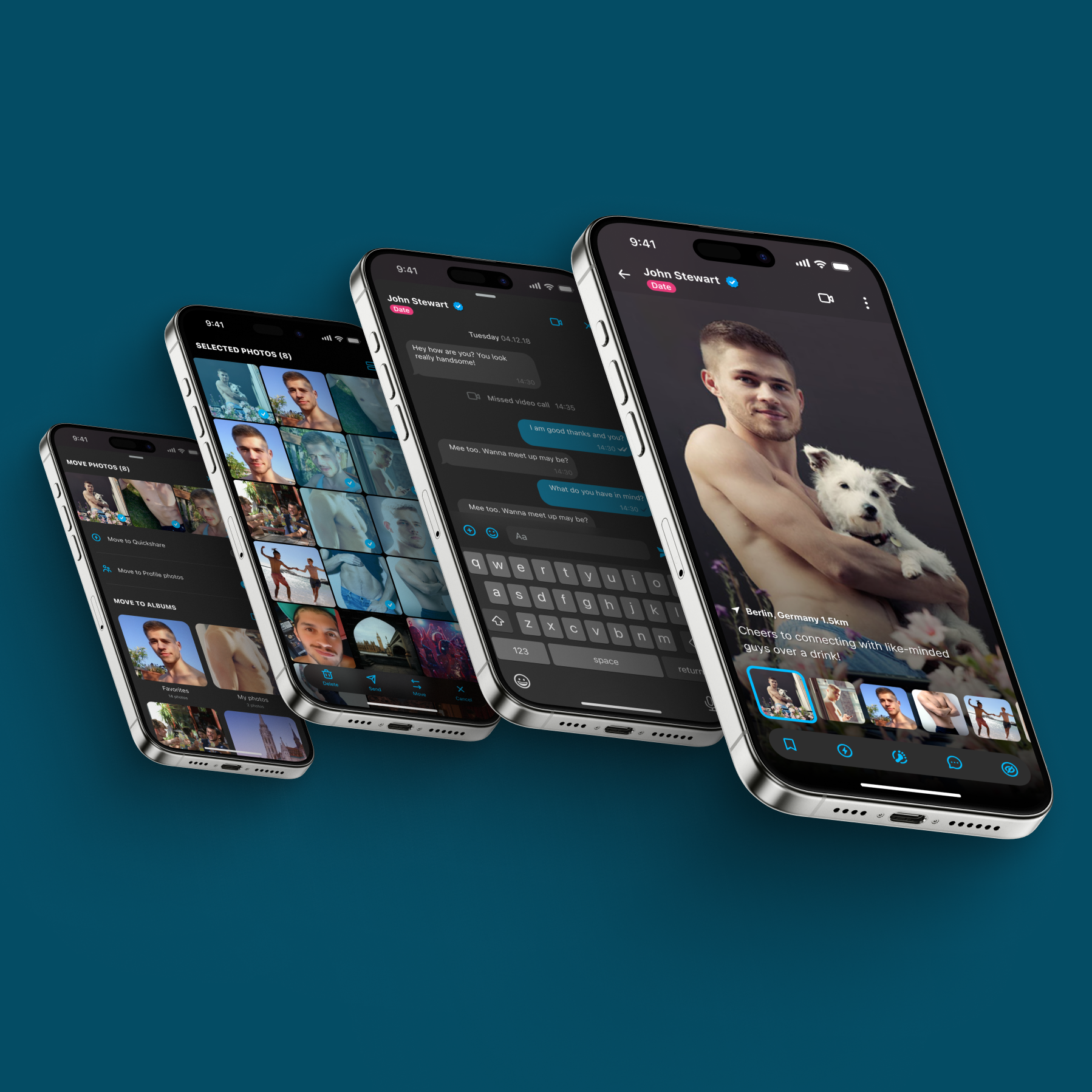 Emblem design for Madame FC depicting an M monogram in a circle with the words "Madame FC EST. 2003" inside on top of a background image of a soccer stadium.